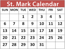 click to view the St. Mark calendar